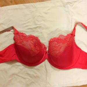 curvy couture sz 38ddd red bra